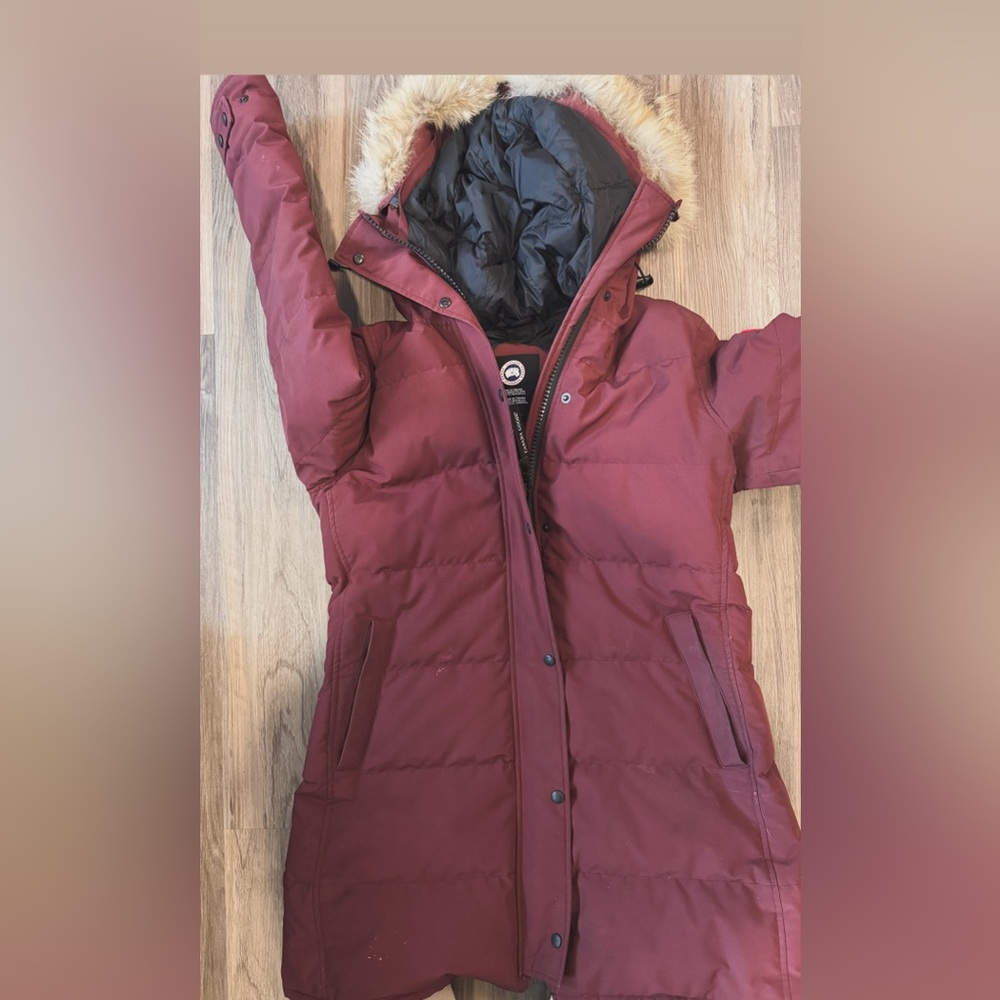 Women's Burgundy Puffer Jacket